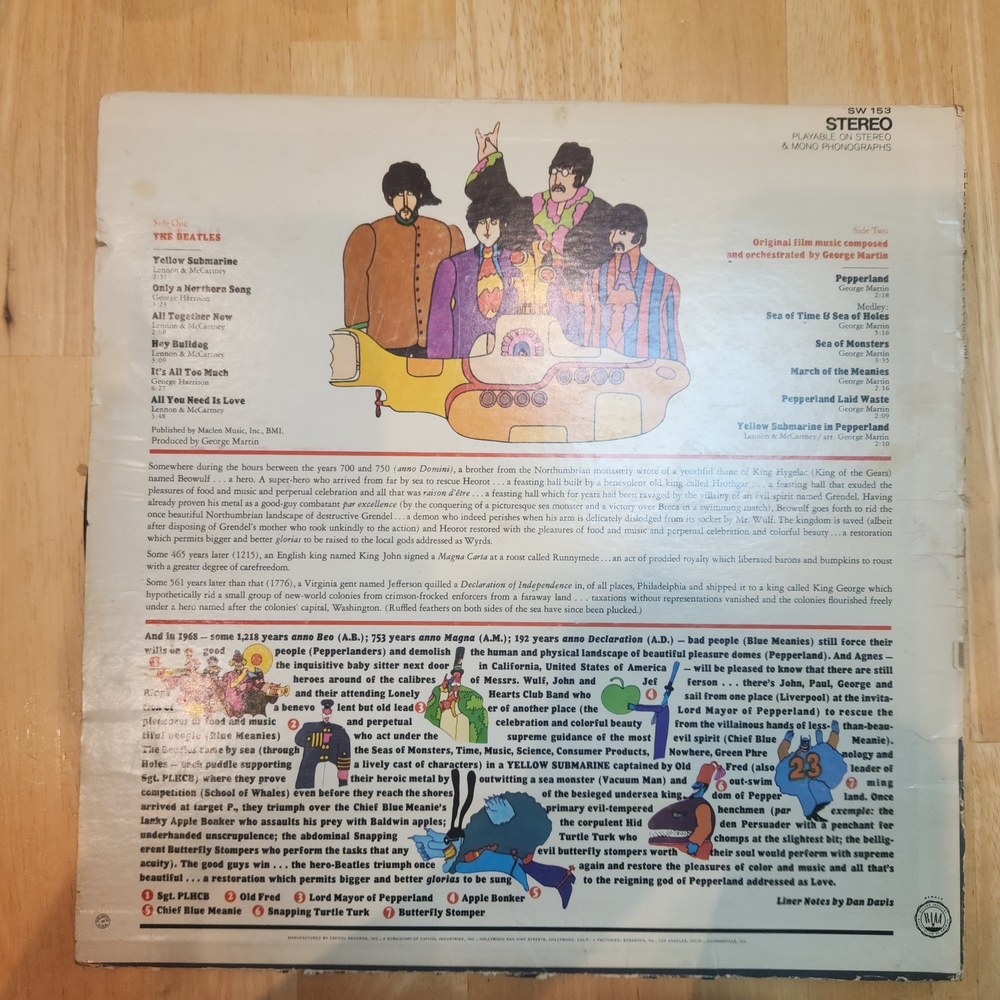 The Beatles Yellow Submarine Vinyl Record - Picture 2 of 10